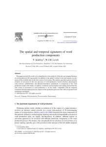 The spatial and temporal signatures of word production components