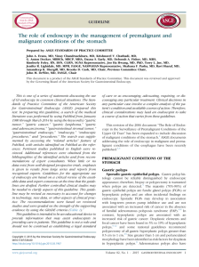 The role of endoscopy in the management of premalignant and