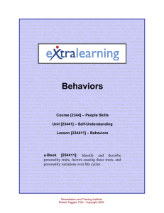 Behaviors - ExtraLearning