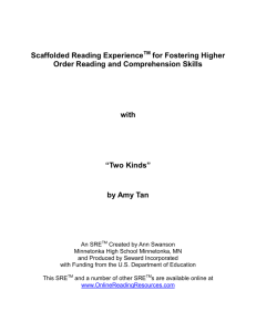 Scaffolded Reading ExperienceTM for Fostering