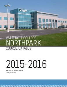 Campus Catalog - Vatterott College