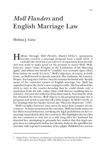 Moll Flanders and English Marriage Law - Eighteenth