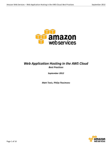 Web Application Hosting in the AWS Cloud