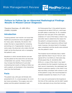 Failure to Follow Up on Abnormal Radiological Findings