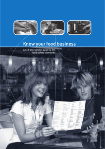 A Self-assessment guide to the Food Safety Standards
