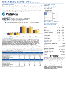 Putnam Equity Income Fund C as of 12/31/2015