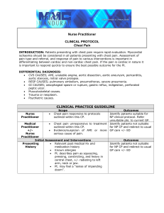 Chest pain clinical protocol