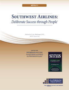 Southwest Airlines: Deliberate Success through