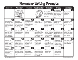 November Writing Prompts - Lakeshore Learning Materials