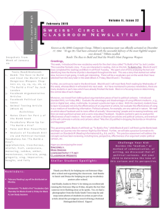 Classroom Newsletter Volume II, Issue 22
