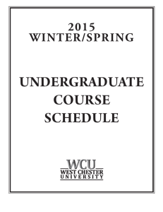 undergraduate course schedule