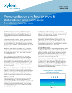 Pump cavitation and how to avoid it