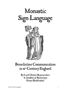 Monastic Sign Language
