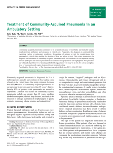 Treatment of Community-Acquired Pneumonia in an Ambulatory