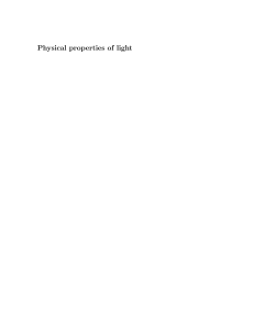 Physical properties of light