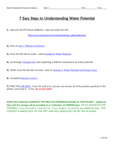 7 Easy Steps to Understanding Water Potential