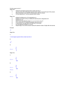 PDF File: Example to find the square root of 3