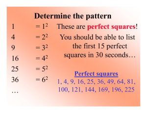 Factoring using Difference of Squares