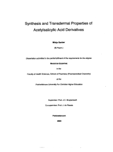 Synthesis and Transdermal Properties of Acetylsalicylic Acid