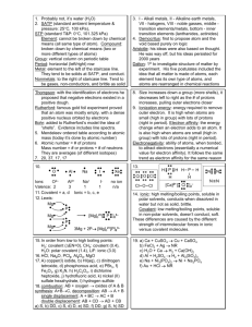 Chemistry Unit 1 Review Answers- Matter and