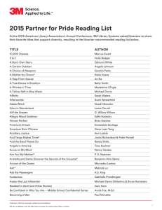 2015 Partner for Pride Reading List