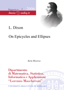 L. Dixon On Epicycles and Ellipses - Università degli Studi di Bergamo