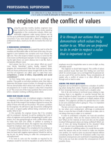 The engineer and the conflict of values