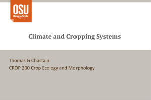 Climate and Cropping Systems - Crop and Soil Science
