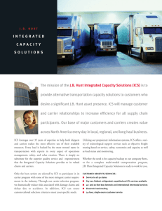 The mission of the J.B. Hunt Integrated Capacity Solutions (ICS) is to