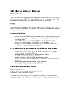 UC-eLinks Liaison Charge