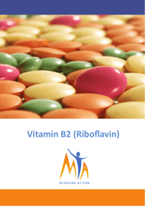 Vitamin B2 (Riboflavin) - Migraine Action Adventure