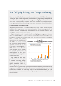 Box C: Equity Raisings and Company Gearing