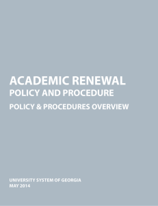 academic renewal - Complete College Georgia