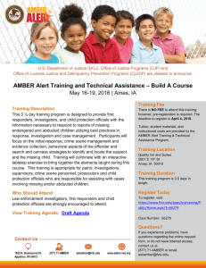 AMBER Alert Training and Technical Assistance – Build A Course