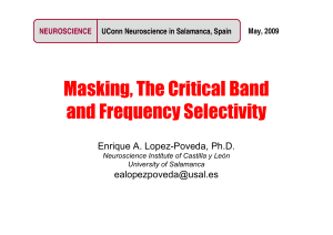 Masking, The Critical Band and Frequency Selectivity