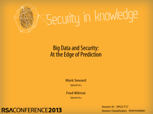 Big Data and Security: At the Edge of Prediction