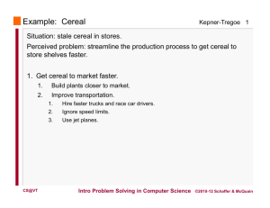 Example: Cereal