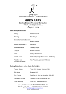 Greg Apps Casting CV