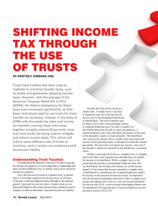 shifting income tax through the use of trusts
