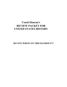 US History Review Packet