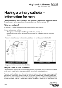 Having a urinary catheter - information for men
