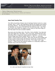 Jazz Fest Family Ties.5-6 - New Orleans Bar Association