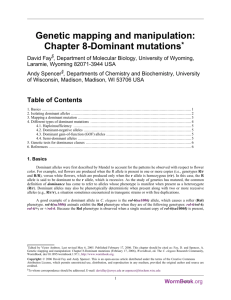 Chapter 8-Dominant mutations
