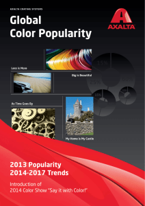 Axalta 2013 Global Color Popularity Report