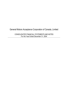 General Motors Acceptance Corporation of Canada, Limited