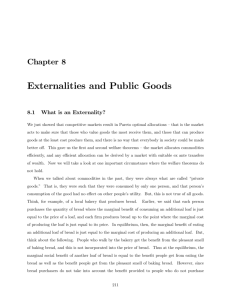 Chapter 8: Externalities and Public Goods