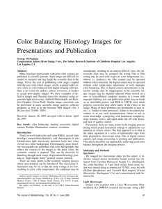 Color Balancing Histology Images for - TEST