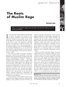 The Roots of Muslim Rage - The Centre for Independent Studies