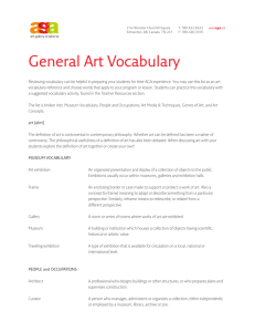 General Art Vocabulary - Art Gallery of Alberta