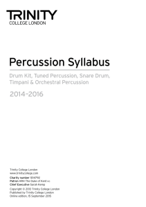 Percussion Syllabus - Trinity College London